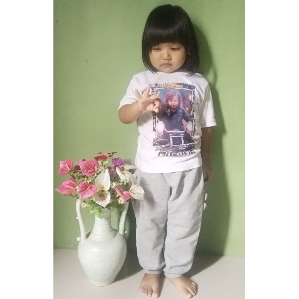 kaos anak gambar foto
