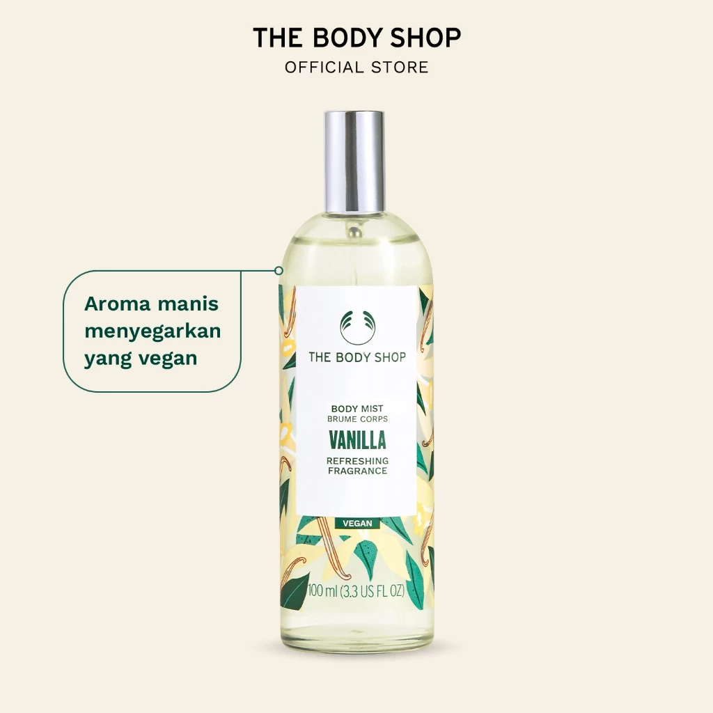 Parfum The Body Shop Vanilla Body Mist 100ml ORIGINAL