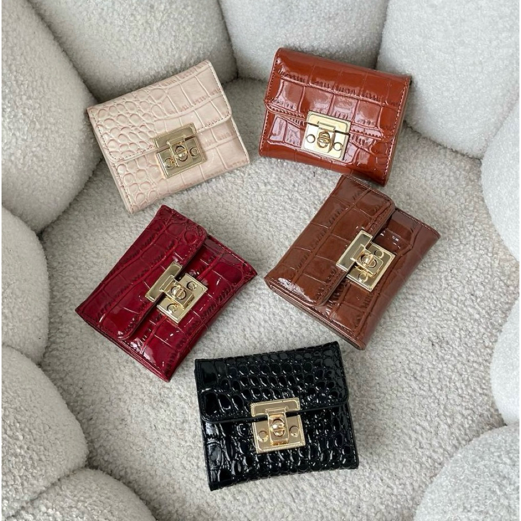 AMIRACO Dompet Felos Wanita Croco Premium 11x10cm
