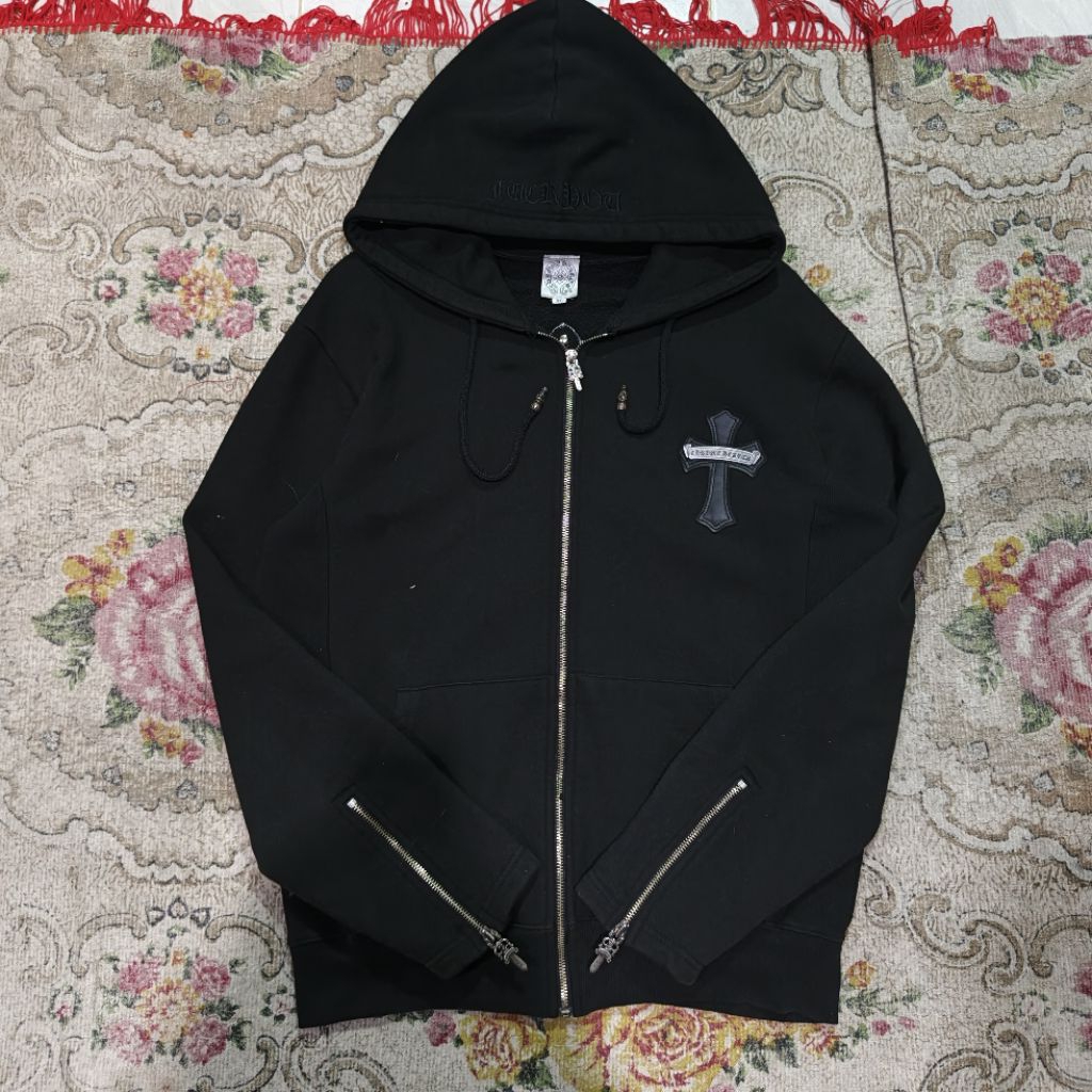 zip hoddie chrome hearts second