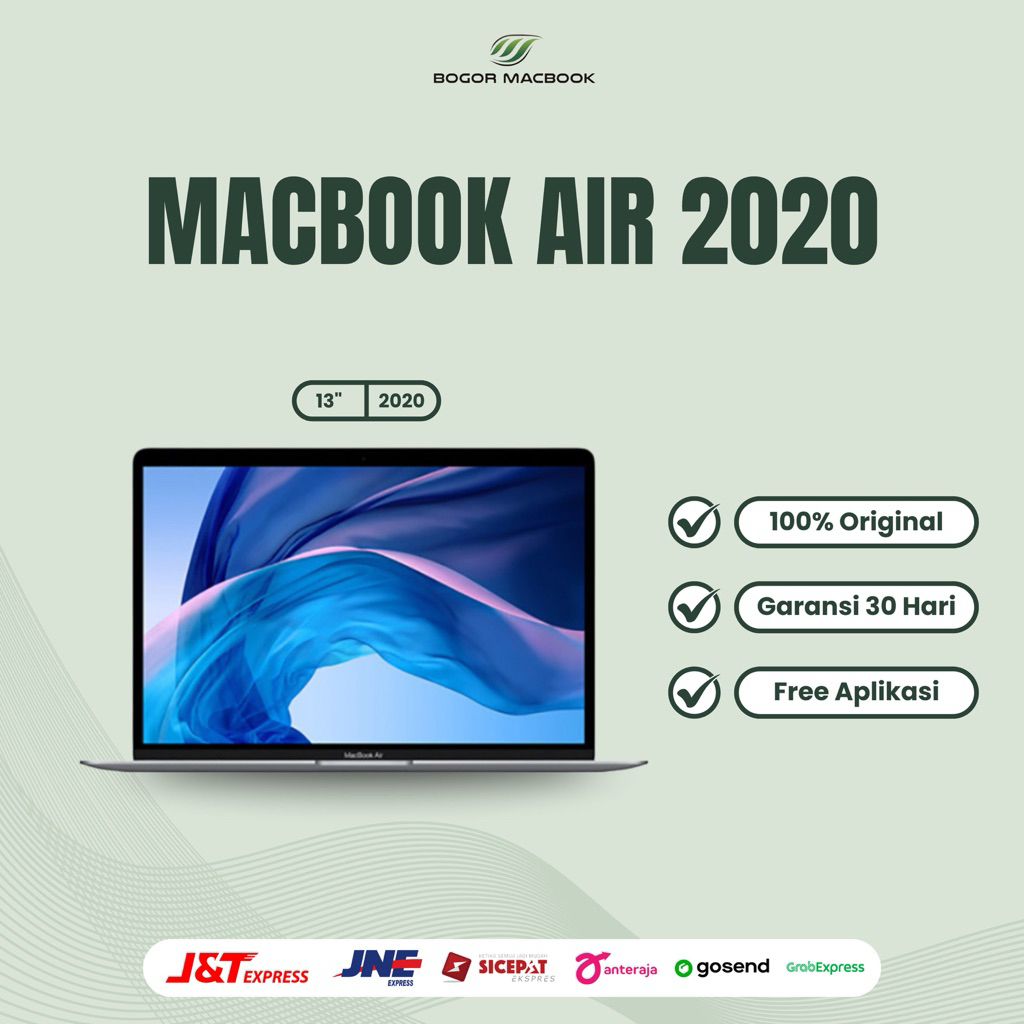 MacBook Air Retina 2020 (13 Inch) Intel Core i3 & i5 || Ssd 128gb/ 256gb/ 512gb Second Original