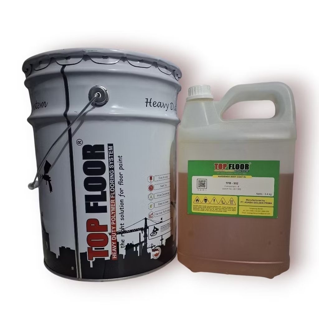 Cat Epoxy Lantai Top Floor Epoxy Body Coat SL 952 Grey 20 Kg Set