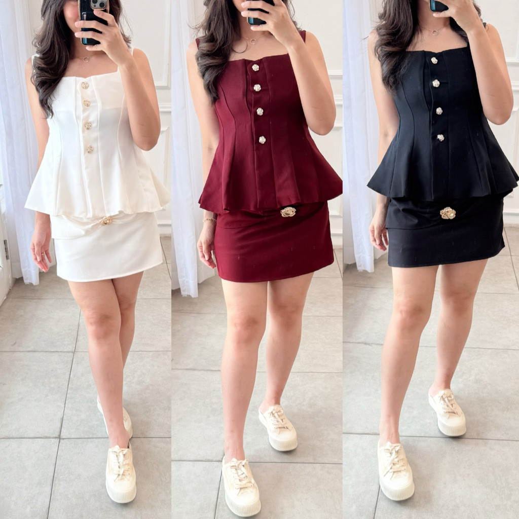 Midi Set Short set Set celana Set Rok Christmas Edition Baju natal Set natal