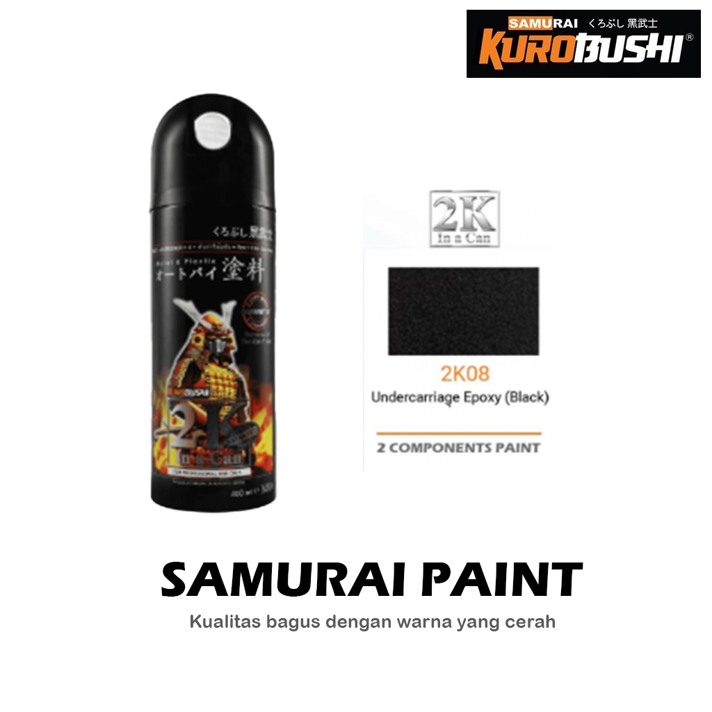 Samurai Paint Epoxy 2K08 Undercarriage Epoxy Black - Cat Efek Kulit Jeruk Hitam