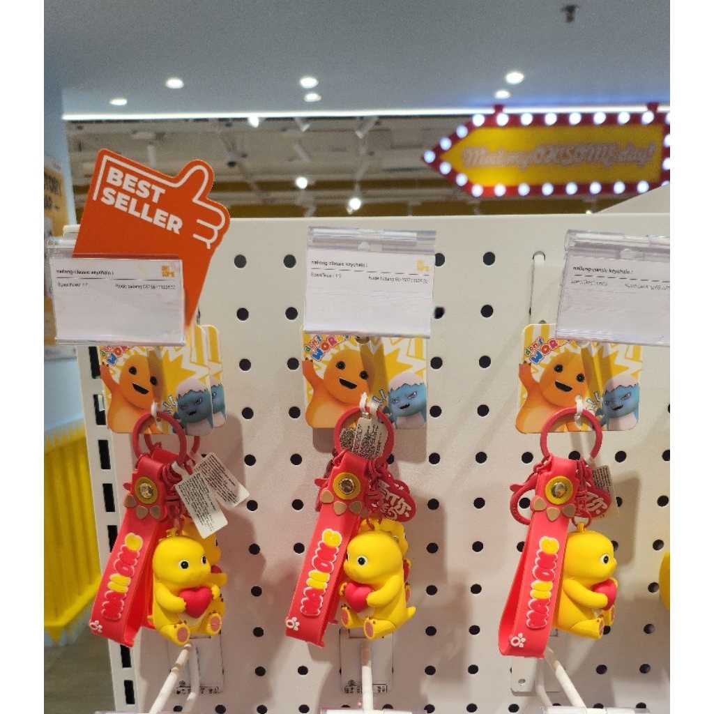 Keychain Nailong Gantungan Kunci Tas Yellow Dino Kuning Lucu OhSome Miniso