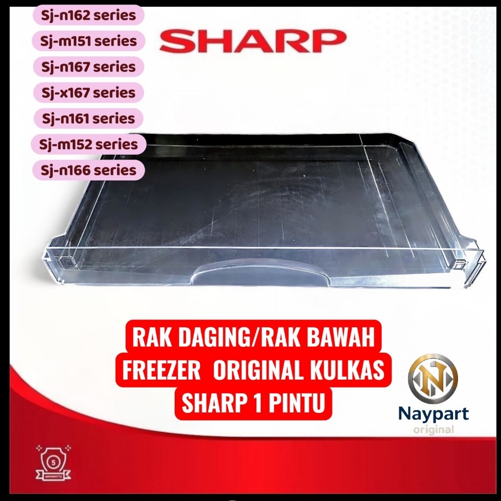 original rak daging/rak bawah freezer kulkas sharp sj-n162series