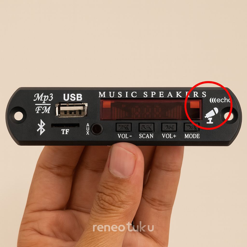 Modul Bluetooth MP3 USB/TF/FM/AUX + Echo & Remote – LED Display