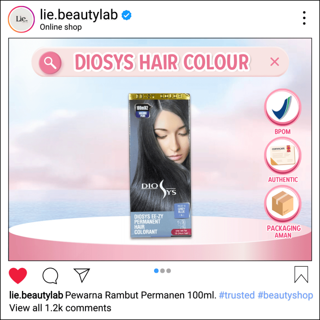 Diosys Hair Color Grey Blue 100ml Tahan Lama