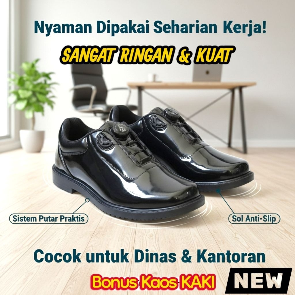 Sepatu Pantofel PRIA Tali Putar