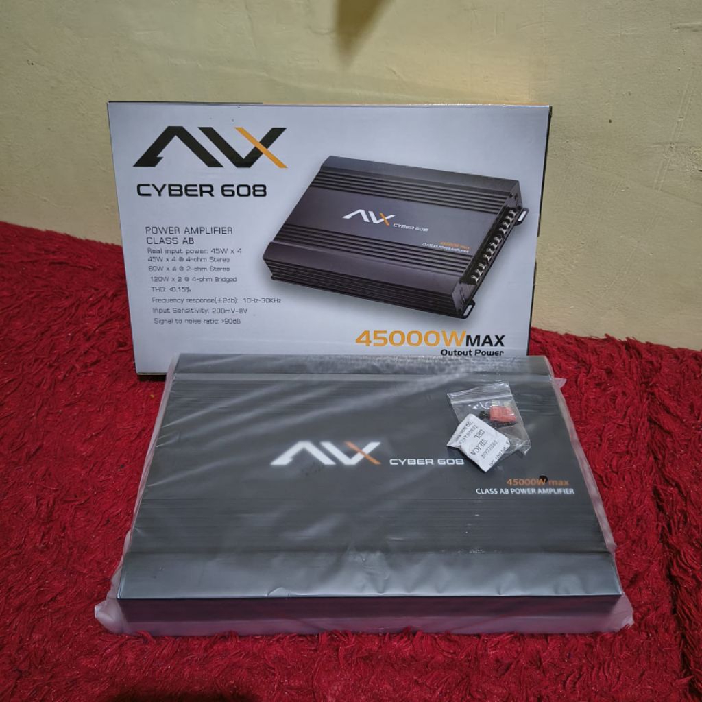 Power Mobil 4 Channel AVX Cyber 608 Mosfet Power Amplifier 4500Watt