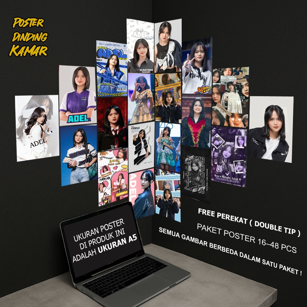 Poster Dinding Kamar Gambar adel jkt48 / Poster jkt48 / Poster Kamar / Hiasan Dinding / COD