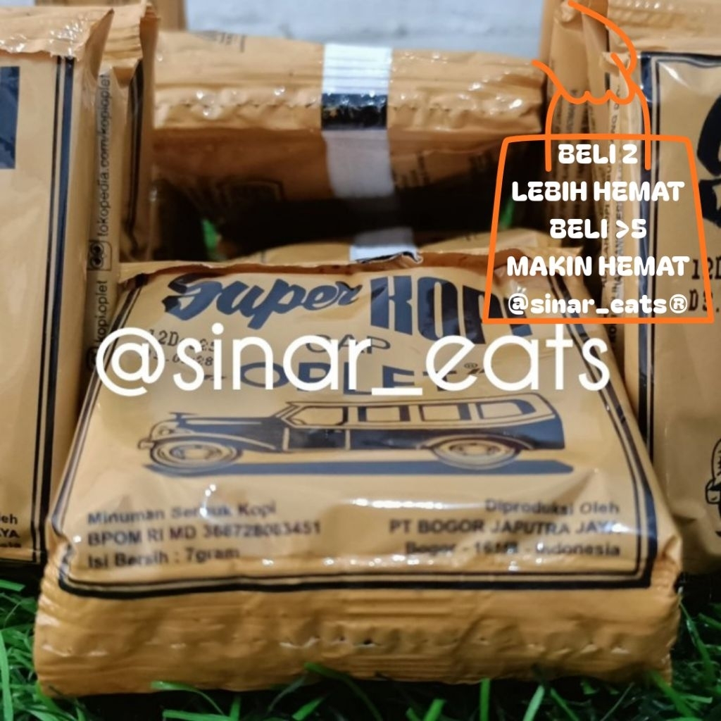 Kopi Oplet Kopi Hitam Cap Oplet 7gr (Khas Bogor) 30 Pcs