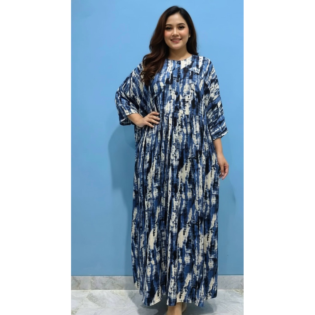 bestseller rayon premium Daster jumbo muat BB 70-140Kg LD 130/140/150 Daster jumbo baju hamil hospit