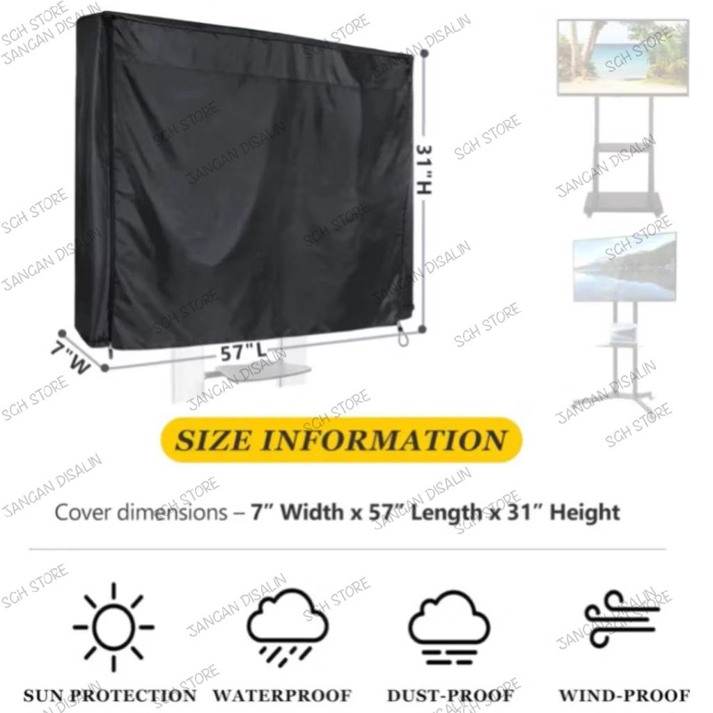 TV LED 75 INCH Cover Pelindung Debu & Cipratan Air / Sarung TV