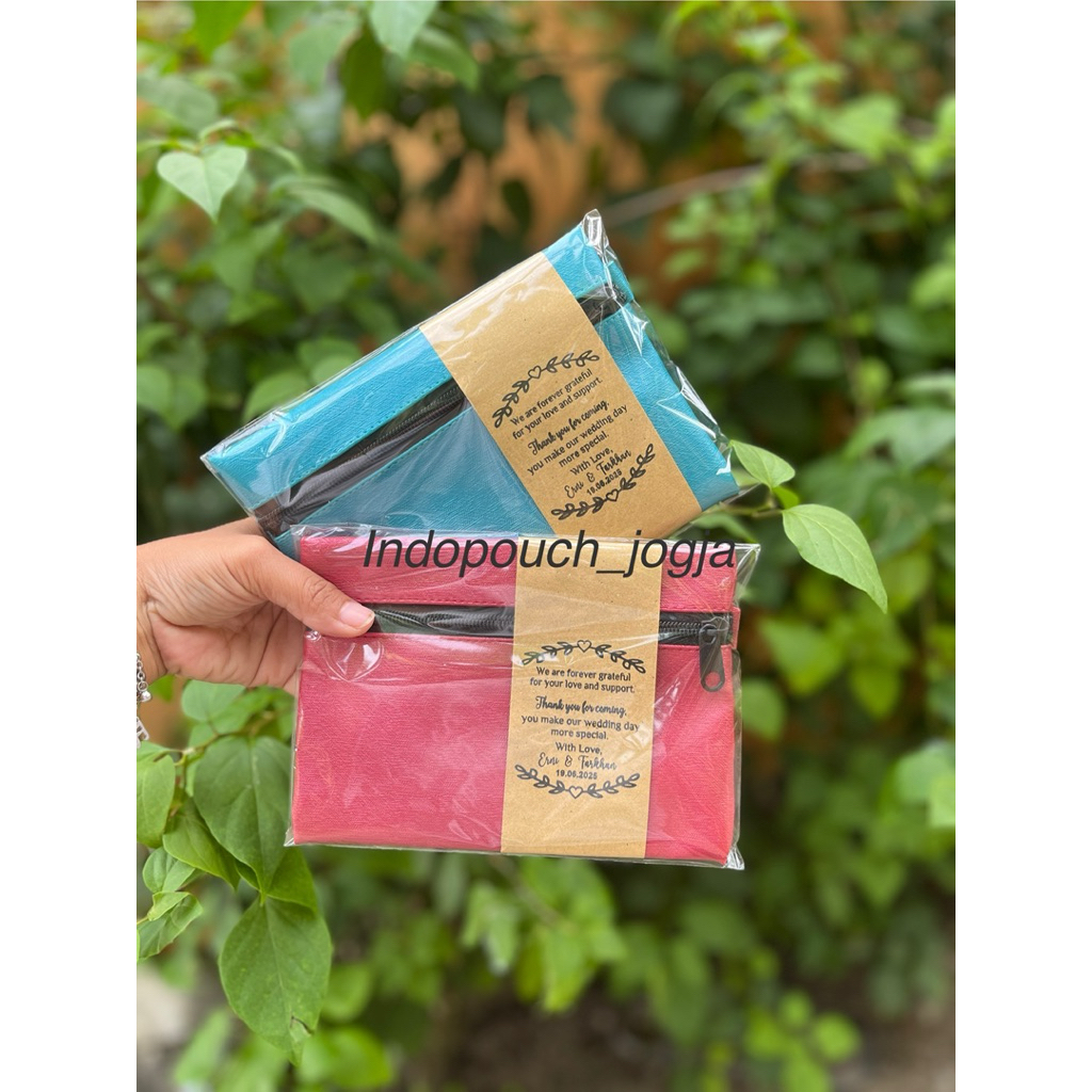 POUCH SOUVENIR SIMPLE FREE PACKING PLASTIK DAN PAPERBROWN