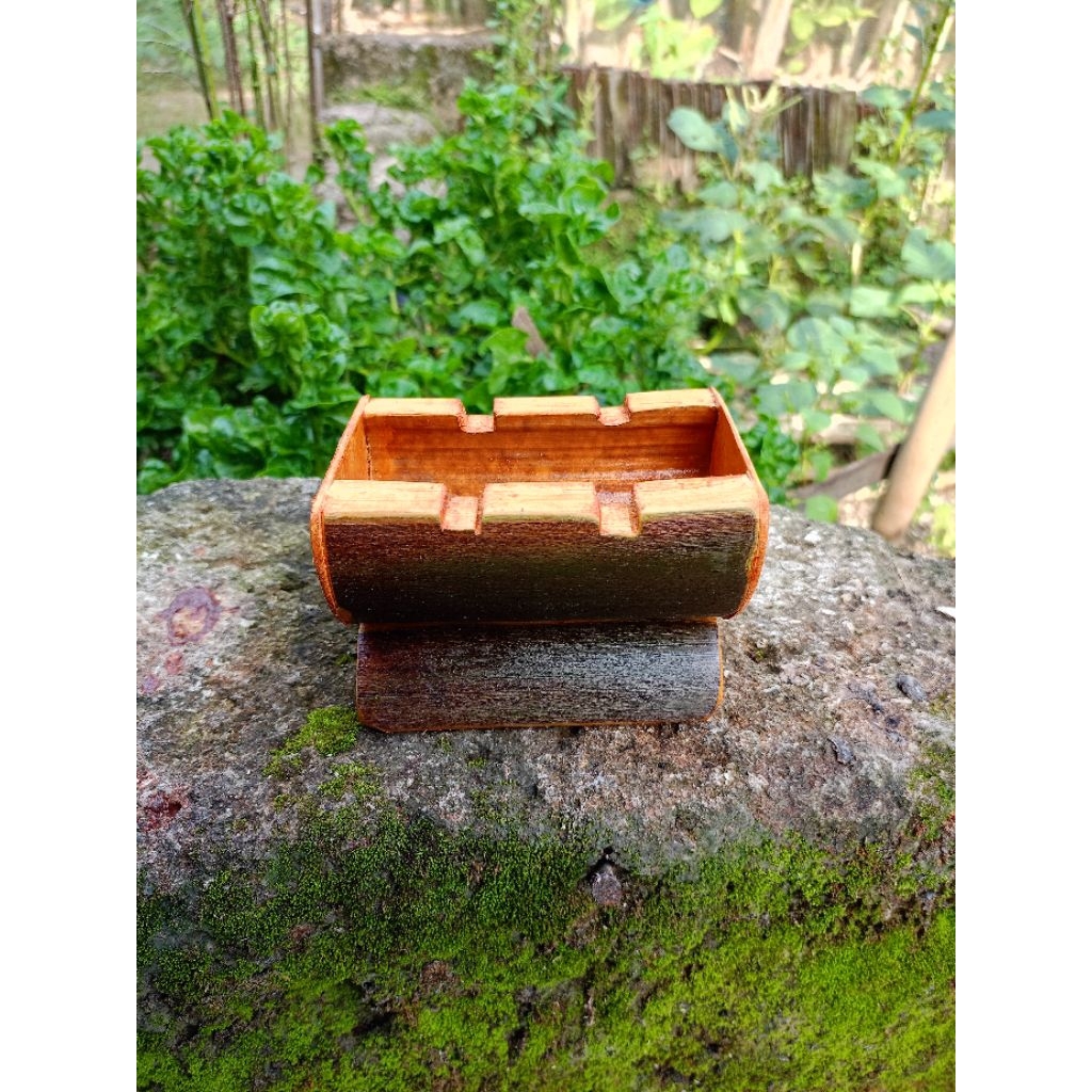 asbak bambu unik asbak bambu aesthetic wadah sekar rokok