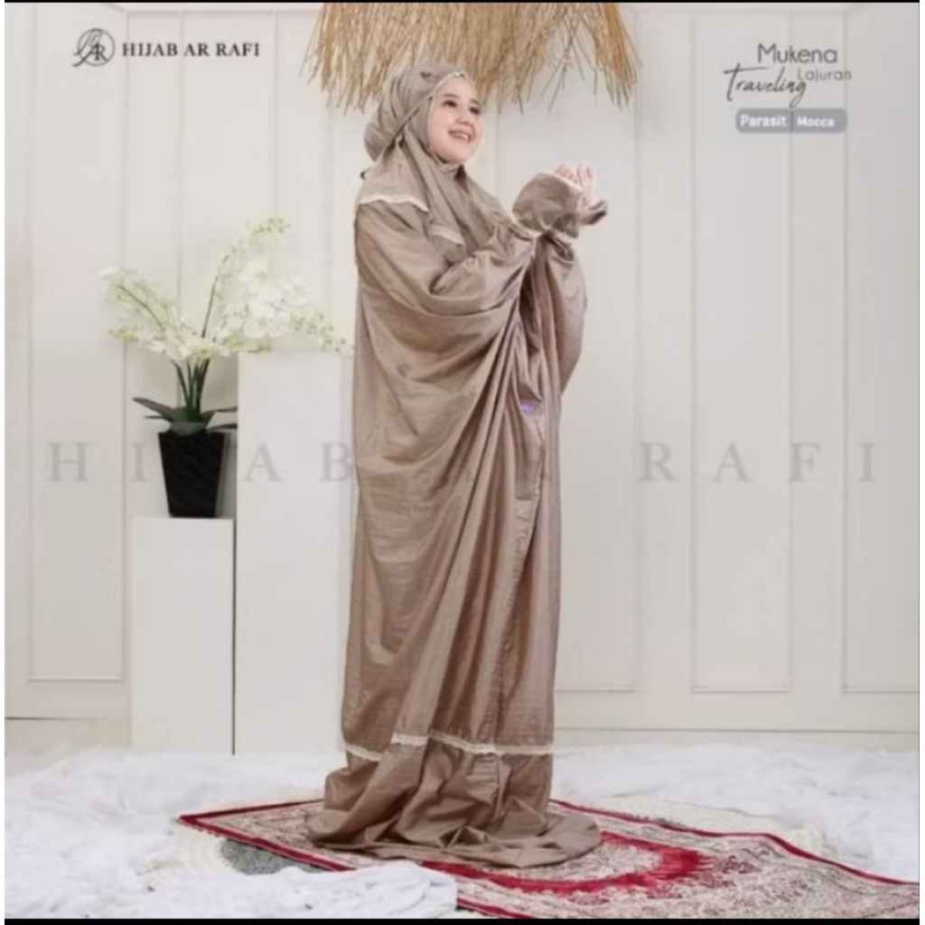 Mukena parasut lajuran arrafi