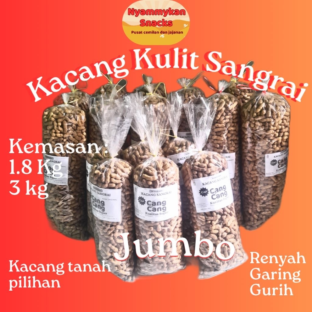 Kacang kulit sangrai paket 3 kg