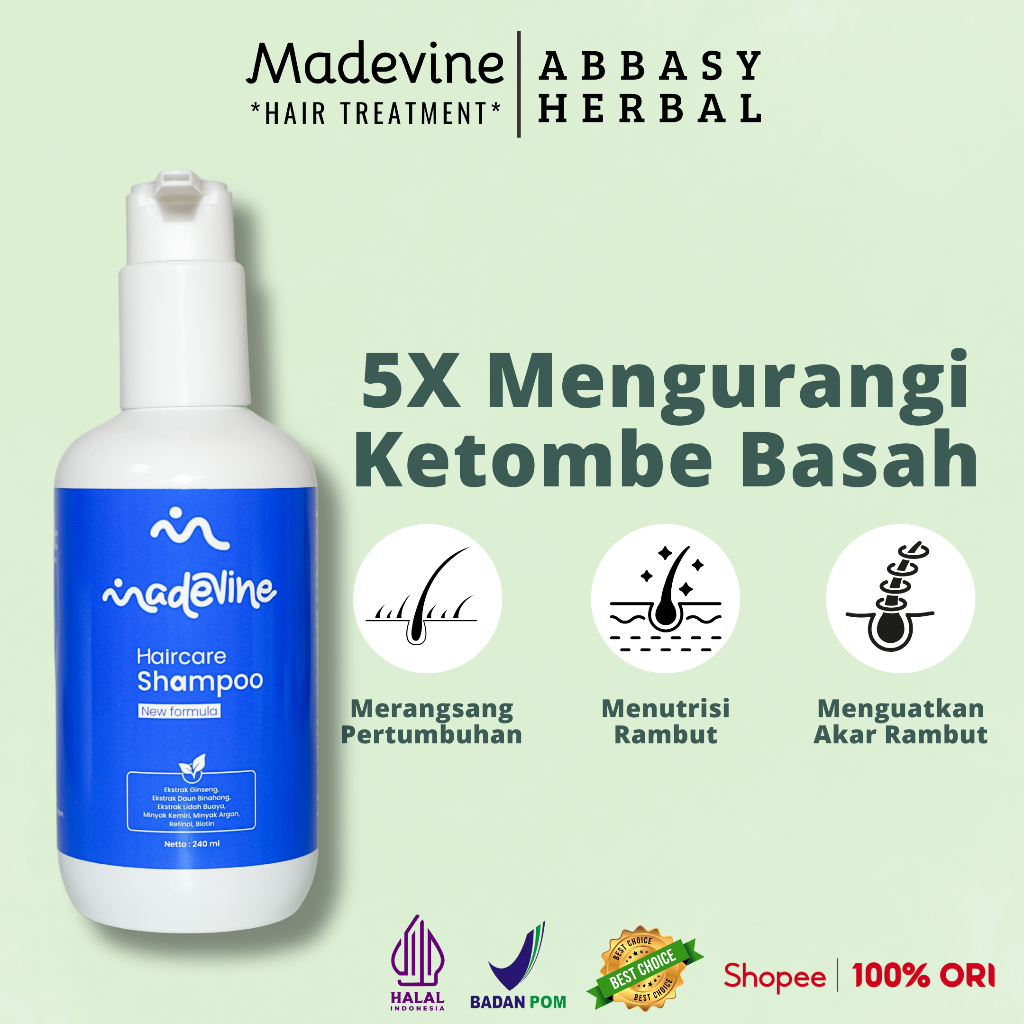Madevine - Shampoo Hair Treatment Atasi Rambut Rontok Ampuh | BPOM