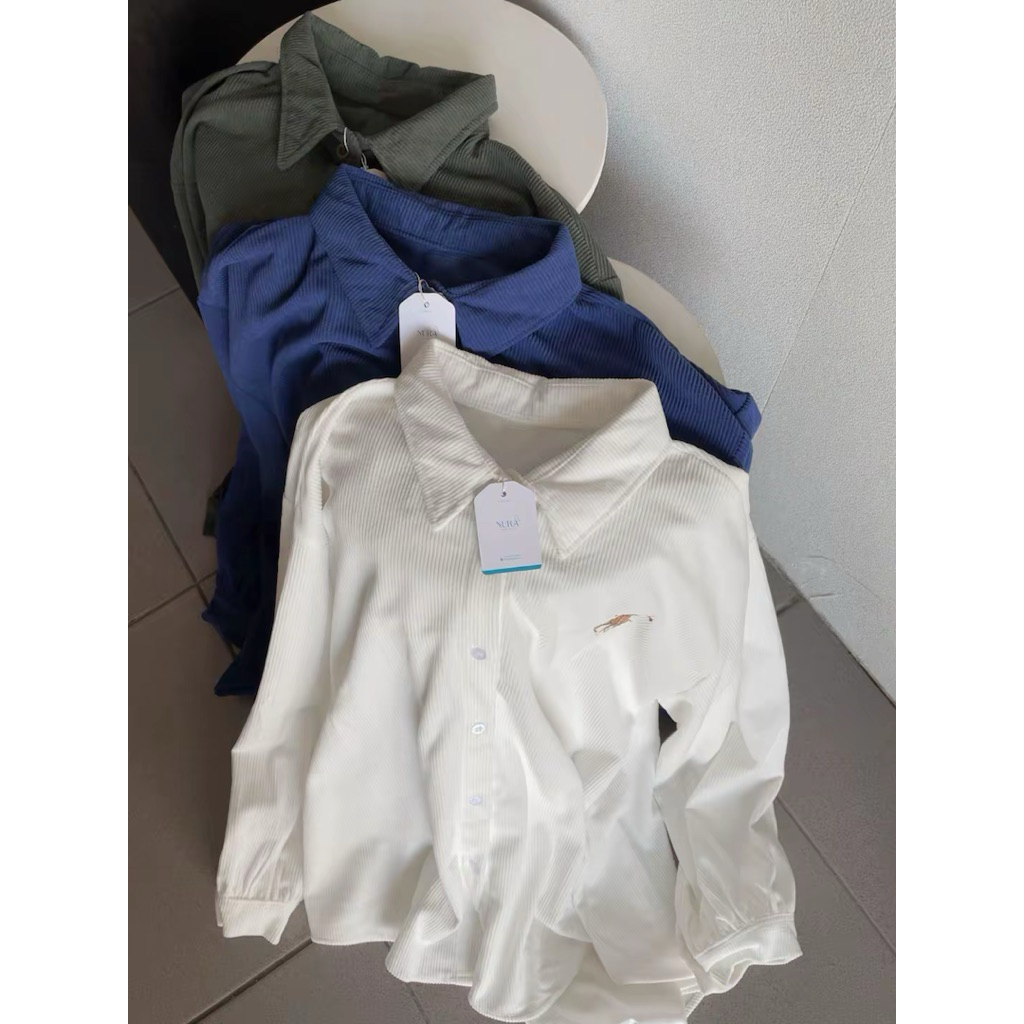 Kemeja Corduroy Polo BKK || Atasan Wanita Corduroy Kemeja