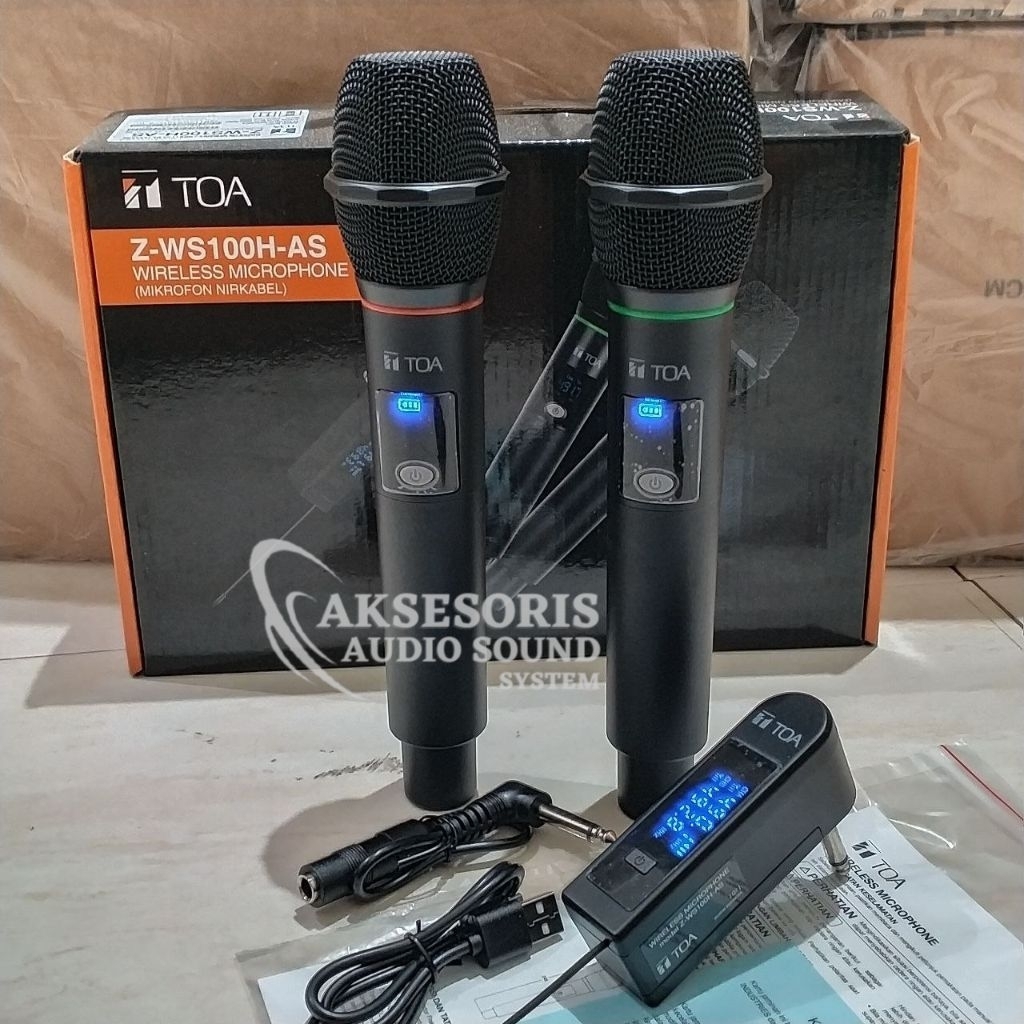 Mic Wireless TOA Z-WS100H AS 2 Mic Pegang Original Produk