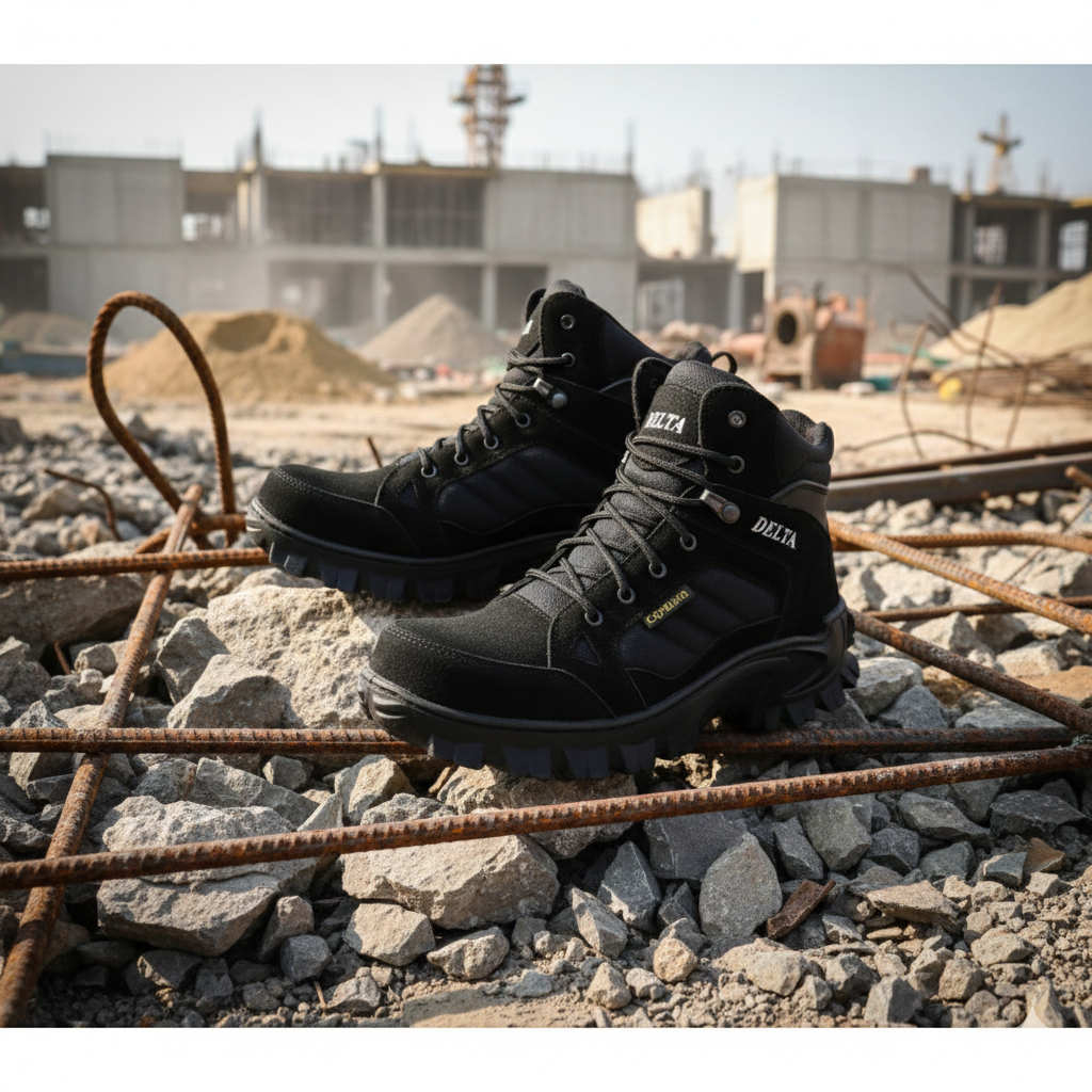 SEPATU DELTA PENDEK HITAM SEPATU SAFETY PRIA SEPATU DELTA FALCON BOOTS LOW