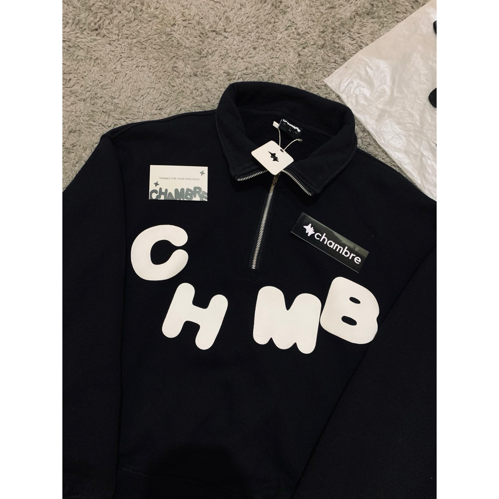 JUAL HALFZIP CHMB BLACK [ORIGINAL]