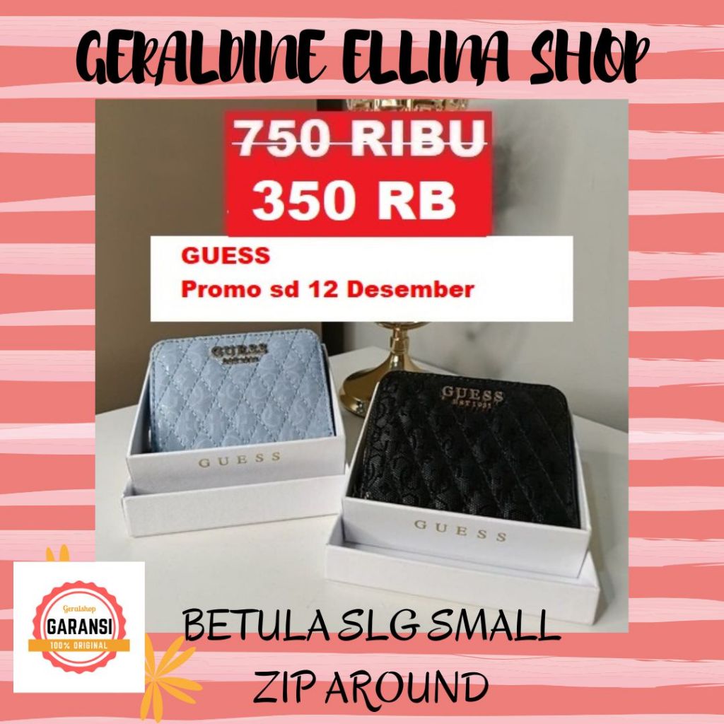 Dompet wanita GUESS wallet SALE original seri BETULA SLG SMALL ZIP AROUND