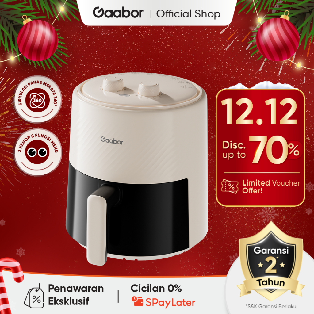 Gaabor Air Fryer AF40M-BK03A 4L Penggorengan Tanpa Minyak Low Watt