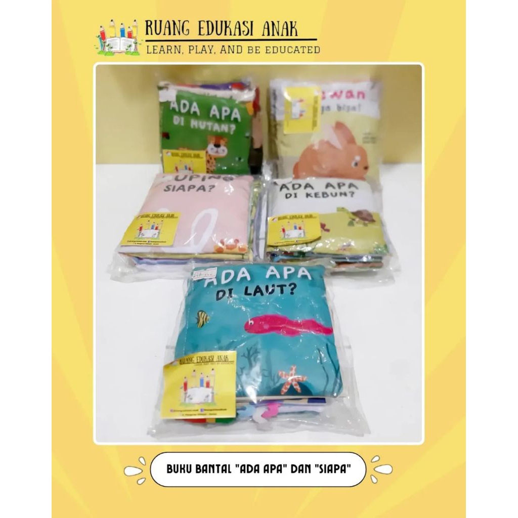 Sensory Soft Busy Book | Buku Kain Bantal Bayi 3D | Mainan Edukasi Anak