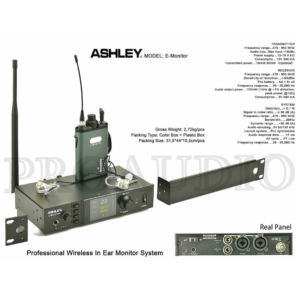 Mic Wireless Ear Monitor Wireless Ashley ear monitor E-Monitor Original Product