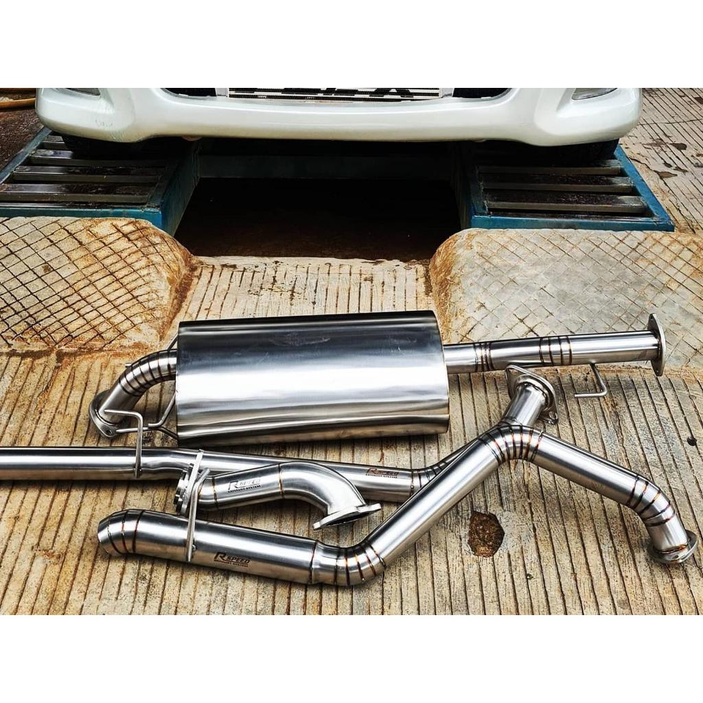 Muffler knalpot exhaust set Downpipe Frontpipe Centerpipe Tailpipe RSPEED Grand INNOVA FORTUNER 2KD 