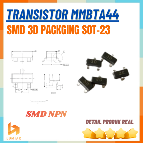 MMBTA44 Transistor A44 SMD SOT-23 3D MMBT A44 NPN General Purpose 1pcs