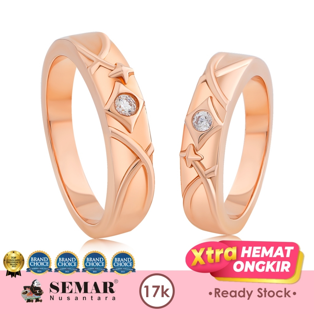 Cincin Emas The Perfect Match Jodohku Sejiwa Aeratec Wedding Ring Collection Gold 17K Semar Nusantar