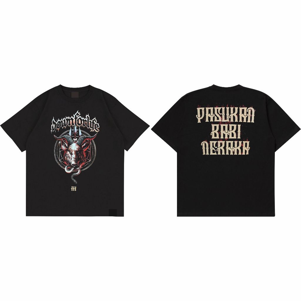 Kaos Band DownForLife - Pasukan Babi Neraka / Tshirt Musik Rock Metal