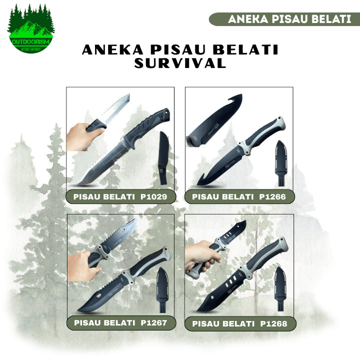 Grosir Pisau Belati Survival kit Camping Outdoor Super Tajam Stainless Steel Kitchen Knife Serbaguna