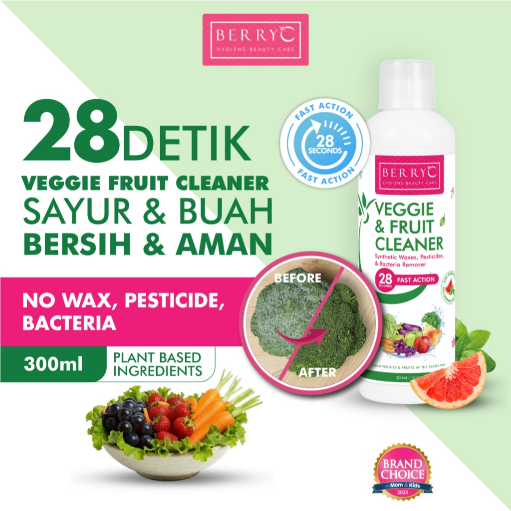 BerryC Veggie & Fruit Salad Cleaner 300ML - Vegetable Wash Sabun Cairan Pencuci Pembersih Buah Sayur