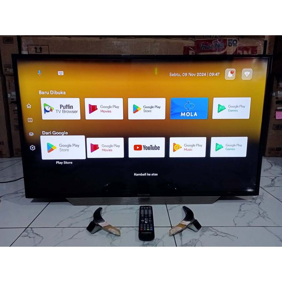 TV LED POLYTRON SMART 43 INC 43AS1558 KONDISI BEKAS MASIH SEGEL KONDISI MINUS (1153R)