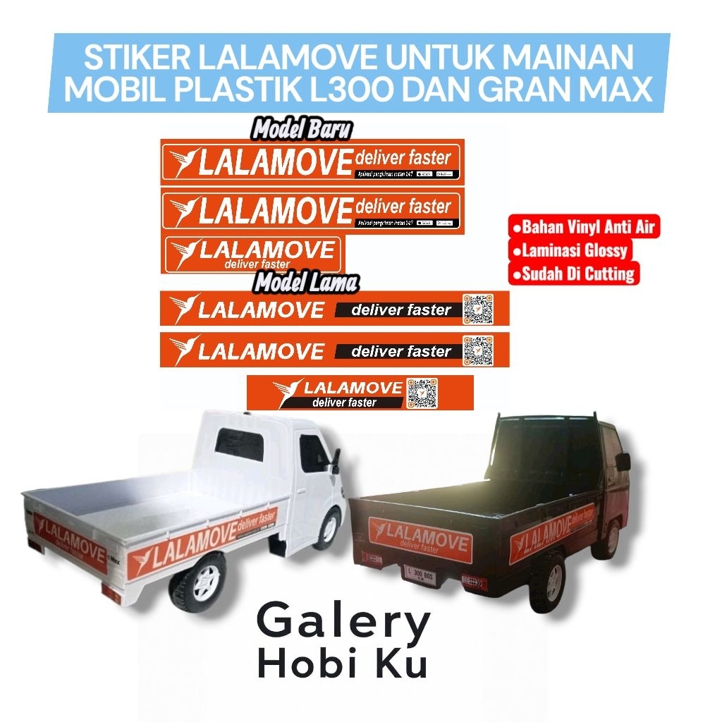 STIKER LALAMOVE UNTUK MOBIL MAINAN PLASTIK L300 DAN GRAN MAX