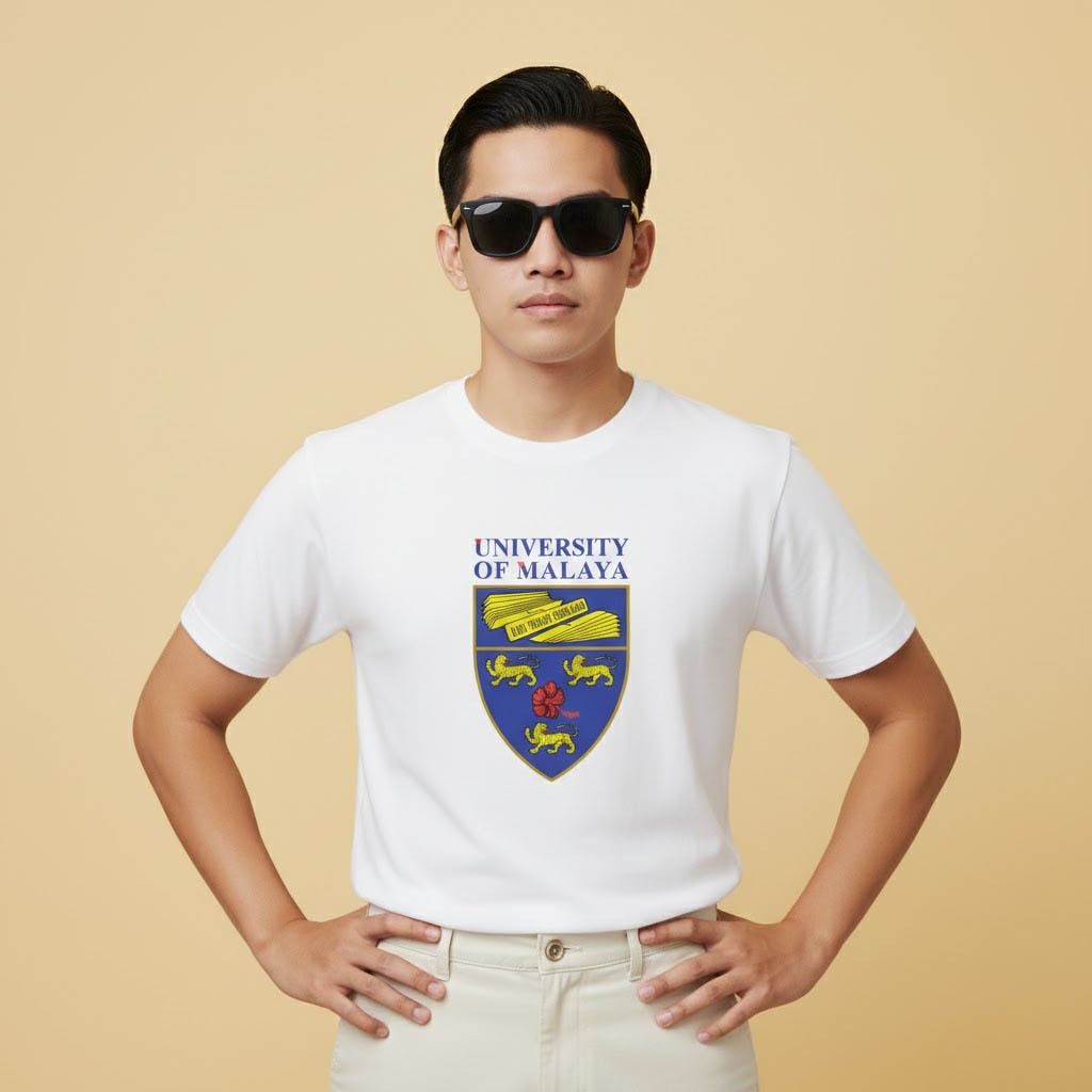 Kaos T-Shirt Premium UM University of Malaya Cotton cloth short sleeve and  long sleeve