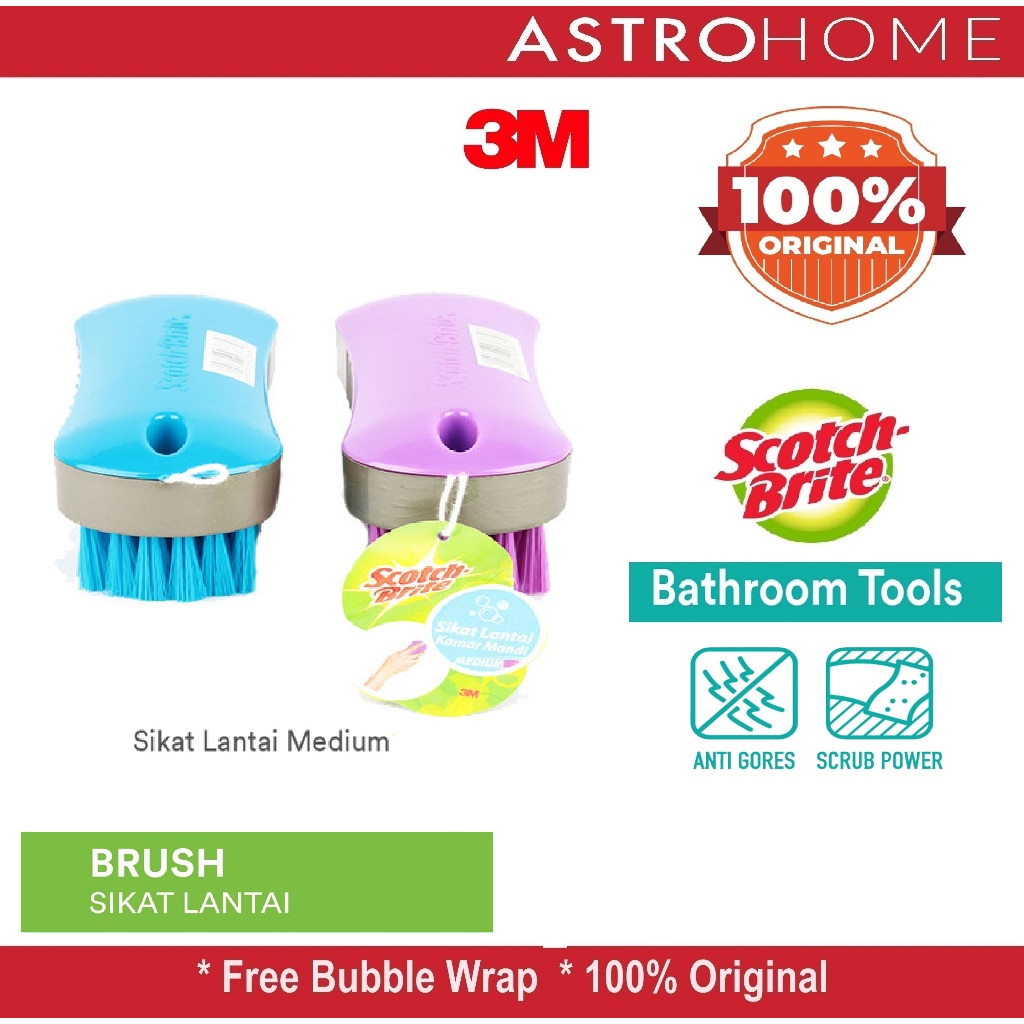 Sikat Bulu 3M Scotch Brite ID51 ID 51 Pembersih Lantai Kamar Mandi Medium Daya Gosok Kuat Lembut Tid