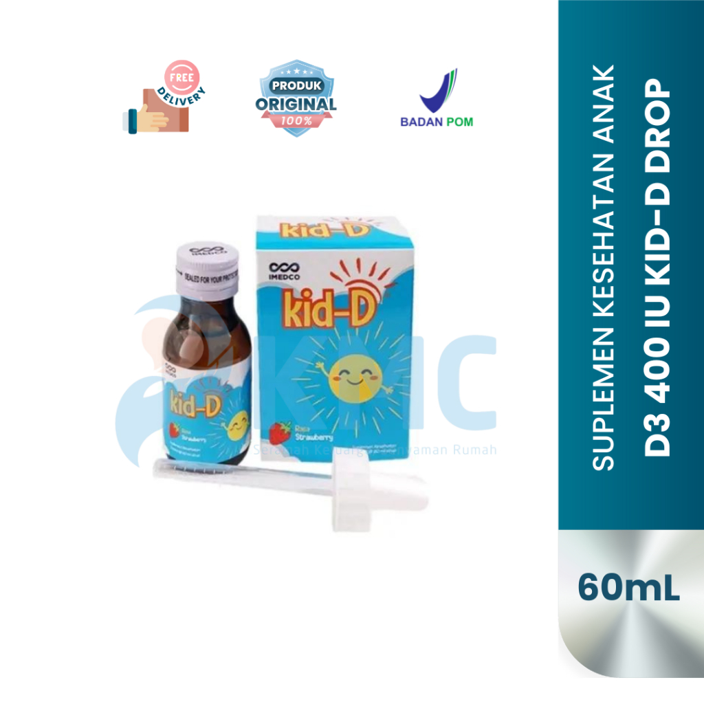 Kid D Syrup 60ml Vitamin D3 400 IU Untuk Anak