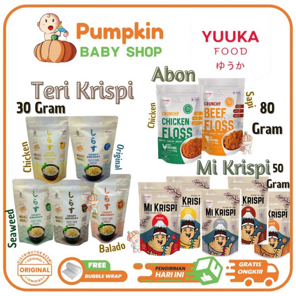YUUKA FOOD Teri Krispi / Yuuka Abon Ayam Sapi