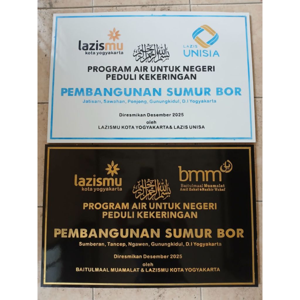 PRASASTI PERESMIAN PROYEK 40X60 GRANIT