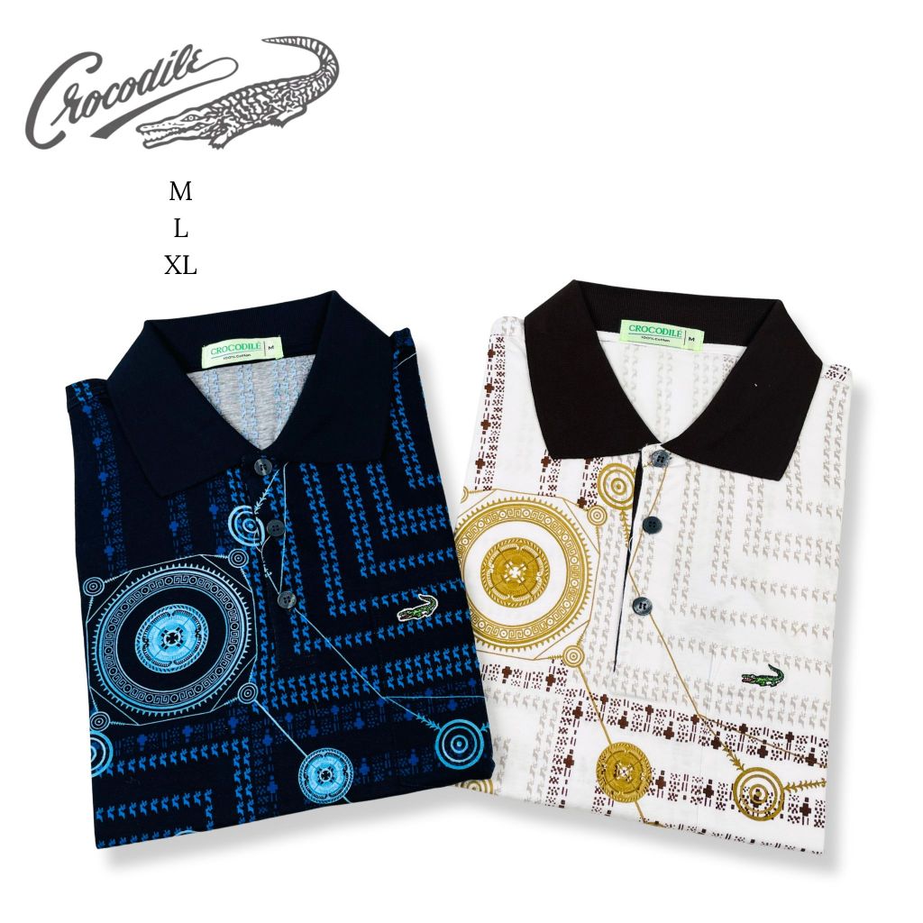 CROCODILE Kaos Polo Pendek Stretch Hijau Original Pria 0843