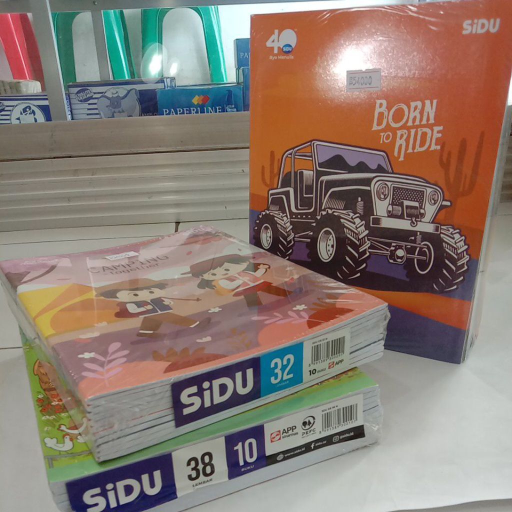 Buku tulis 1 pack(10 buku) aneka lembar SIDU