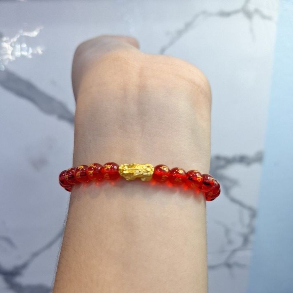 gelang emas charm naga