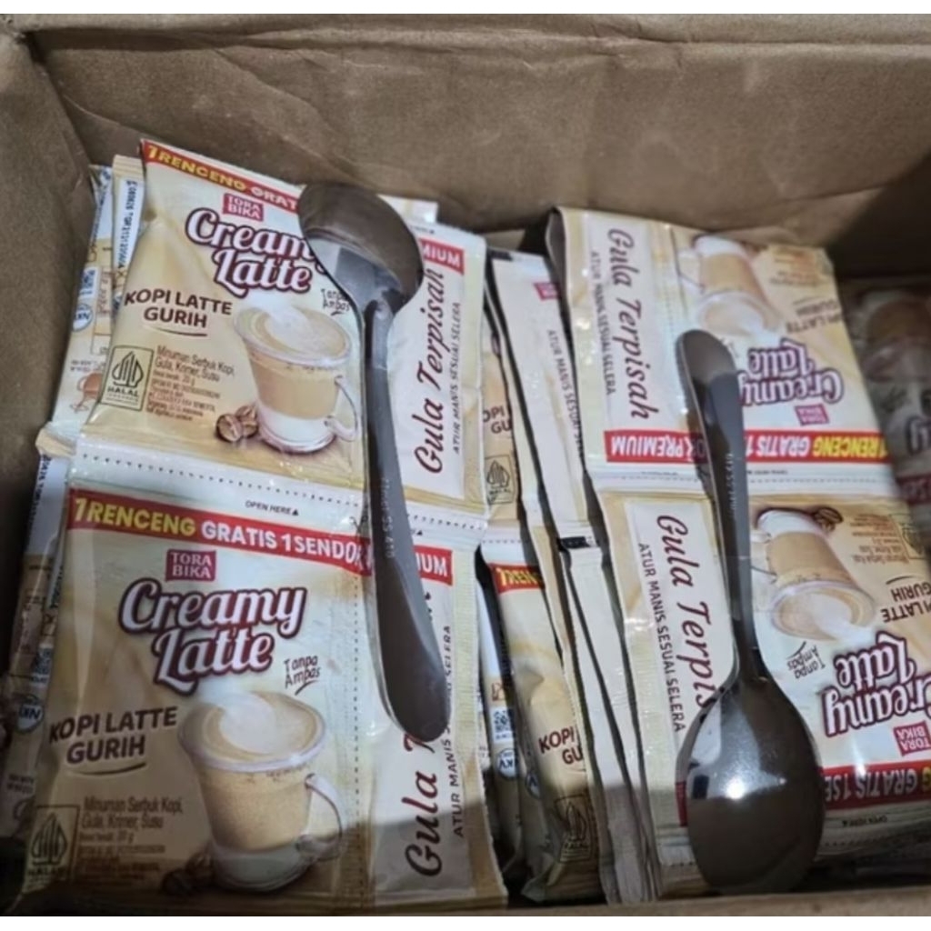 TORABIKA CREAMY LATTE FREE SENDOK ISI 10 SACHET