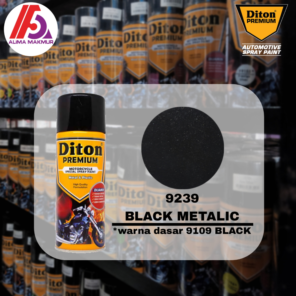 Diton Premium 9239 Black Metallic 400cc / Pilok Diton Premium Hitam Metalik / Pilok Diton Black Meta