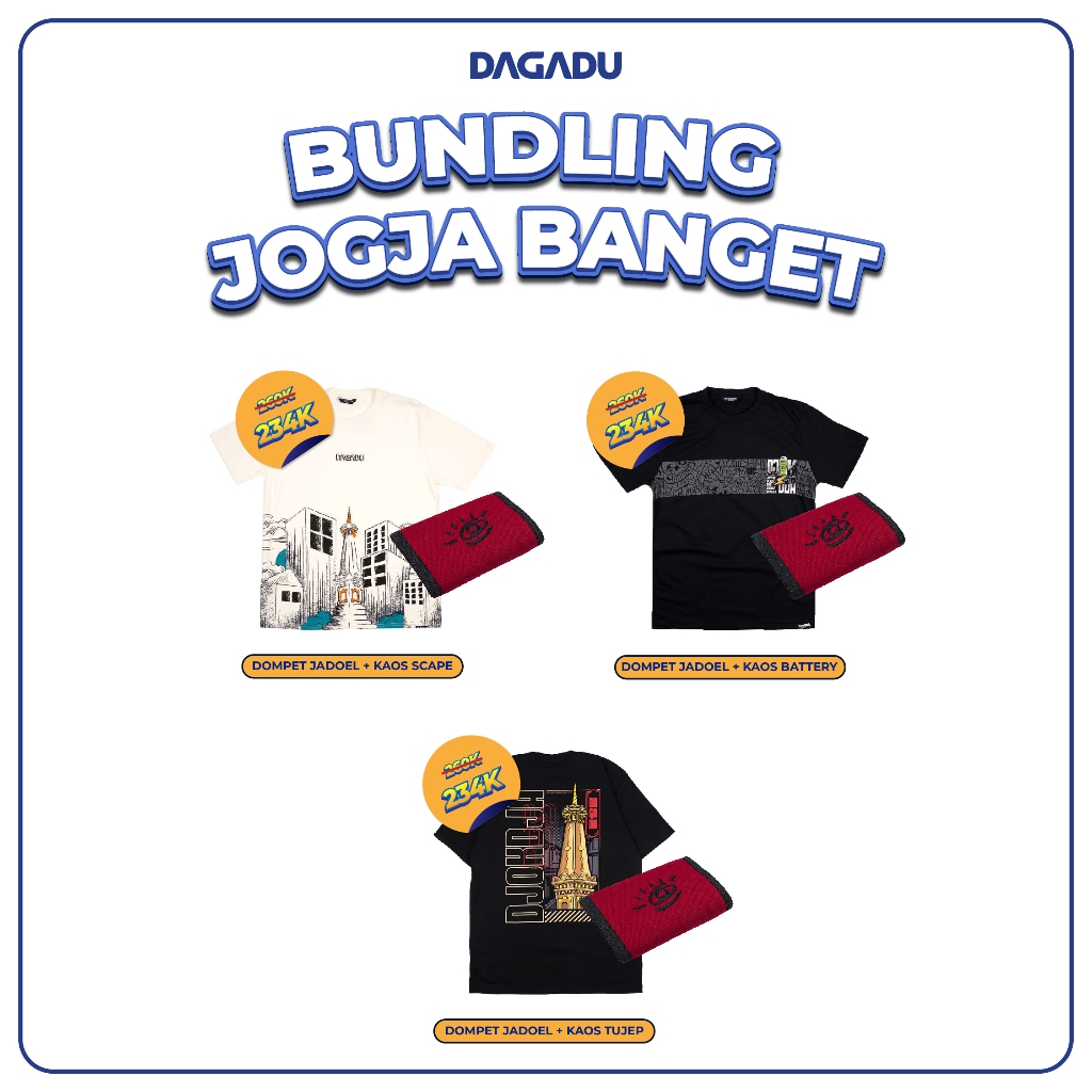 Bundling Dagadu Kaos X Dompet Jadoel